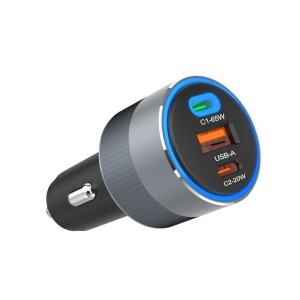 Autonabíječka Forcell F-Energy Alu 2 x USB C + USB A QC4.0 PD SFC2.0 85W šedá