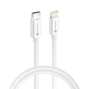 Kabel USB C na Lightning Forcell F-Energy MFi PD 3A 30W 1 m, bílý