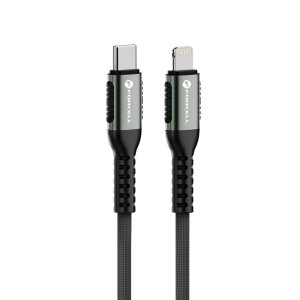 Kabel USB C na Lightning Forcell F-Energy PD 3A 27W Cafule 3 m, černý