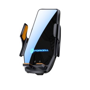 Držák do auta Forcell F-Grip HS6, čelní sklo, mřížka ventilátoru, indukce 15W, černá