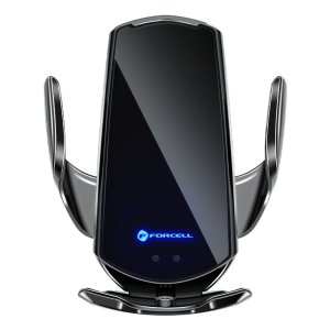 Forcell F-Grip HS1 Qi 15W indukční automatický držák telefonu do auta na čelní sklo/mřížku, černý