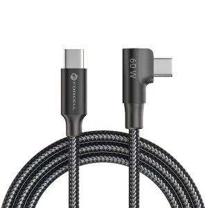 Kabel USB C do USB C Forcell F-Energy QC4.0 PD 5A 100W Kabel 90° 2 m, černý 0INT